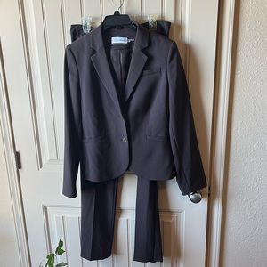 Deep Brown Calvin Klein Suit size 12 Jacket, Size 10 pants